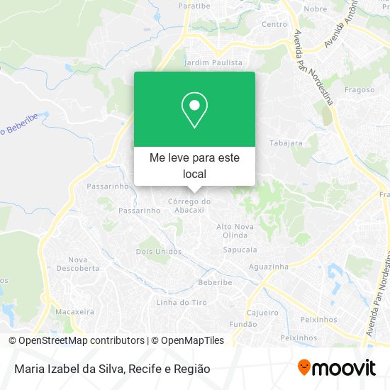 Maria Izabel da Silva mapa