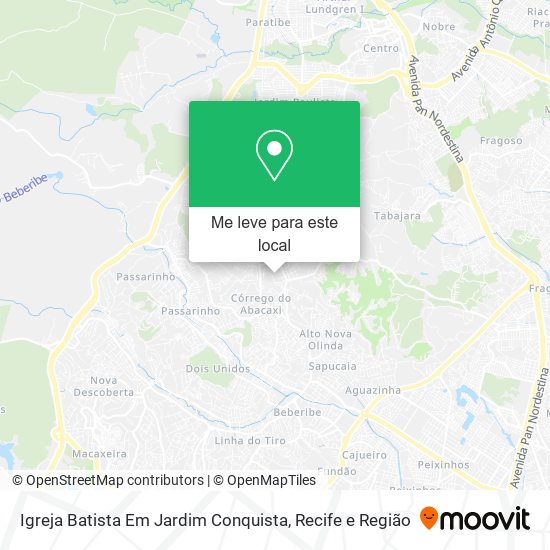 Igreja Batista Em Jardim Conquista mapa