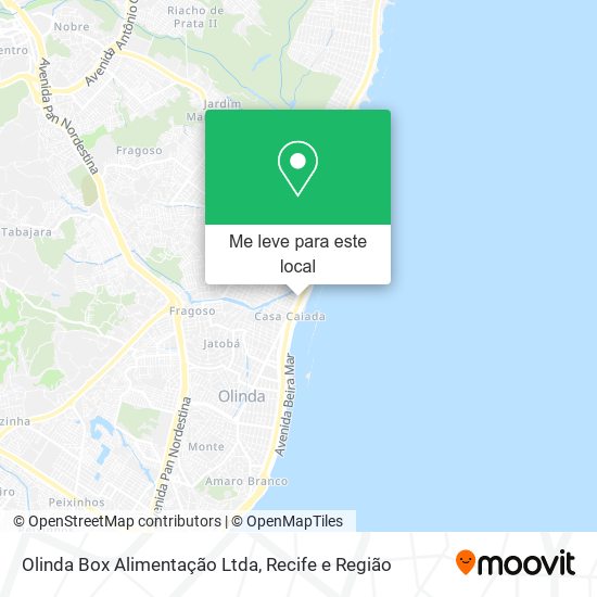 Olinda Box Alimentação Ltda mapa