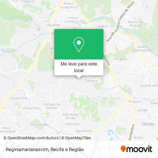 Reginamarianascim mapa