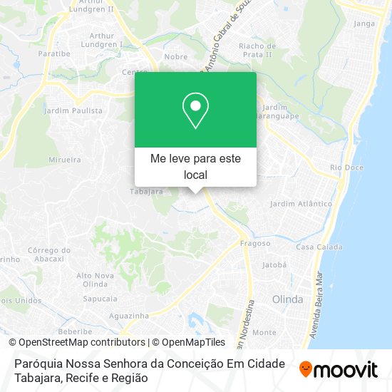 Paróquia Nossa Senhora da Conceição Em Cidade Tabajara mapa