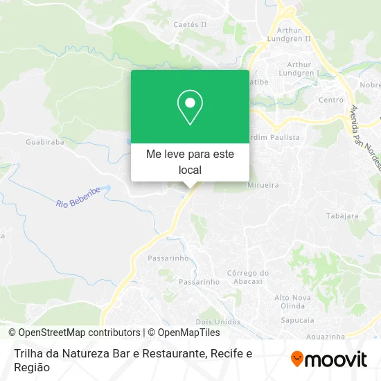 Trilha da Natureza Bar e Restaurante mapa