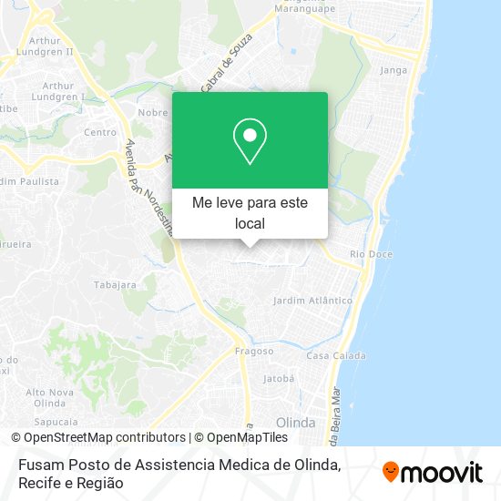 Fusam Posto de Assistencia Medica de Olinda mapa
