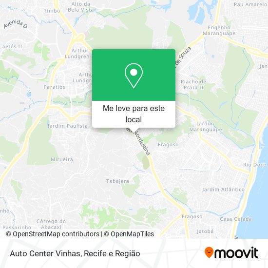 Auto Center Vinhas mapa
