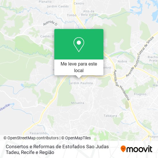 Consertos e Reformas de Estofados Sao Judas Tadeu mapa