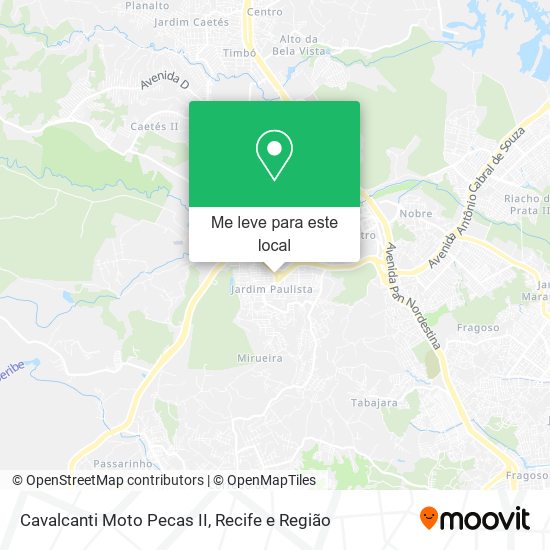 Cavalcanti Moto Pecas II mapa