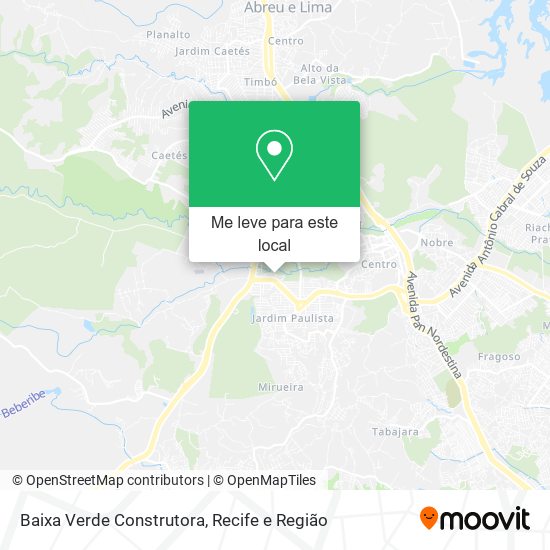 Baixa Verde Construtora mapa