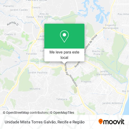 Unidade Mista Torres Galvão mapa