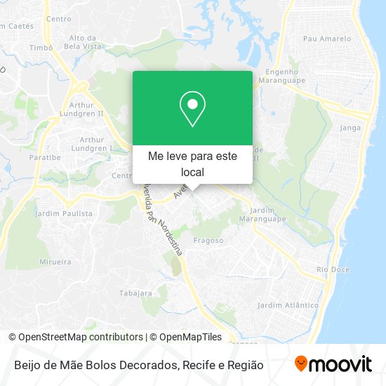 Beijo de Mãe Bolos Decorados mapa