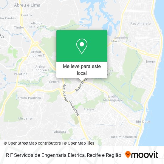 R F Servicos de Engenharia Eletrica mapa