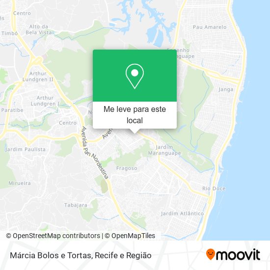 Márcia Bolos e Tortas mapa