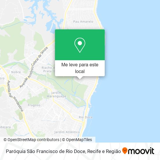 Paróquia São Francisco de Rio Doce mapa