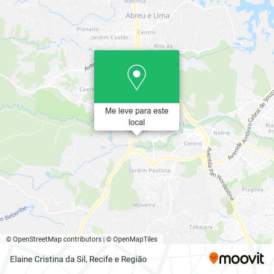 Elaine Cristina da Sil mapa