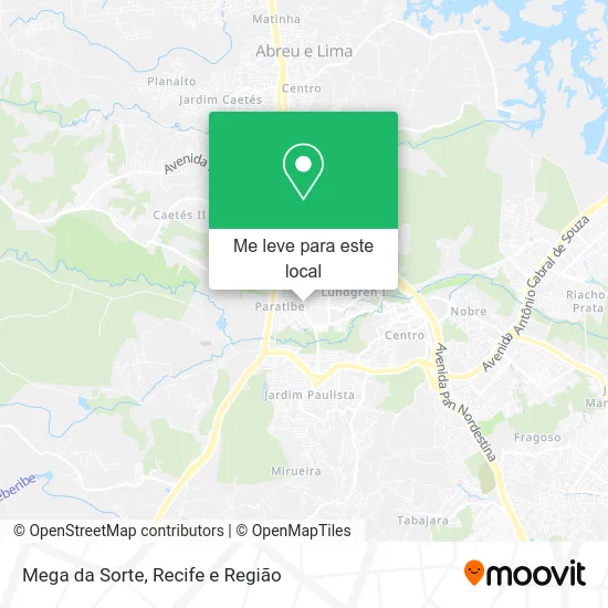 Mega da Sorte mapa