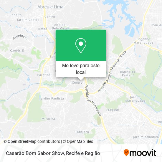 Casarão Bom Sabor Show mapa