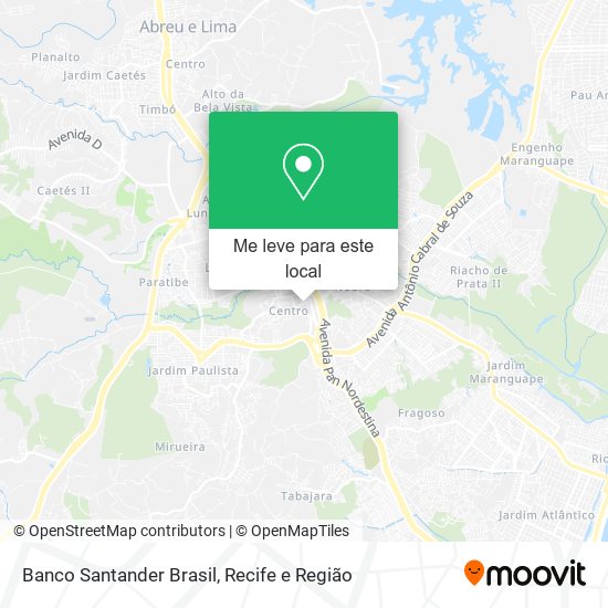 Banco Santander Brasil mapa