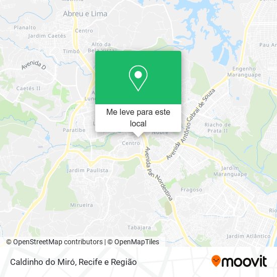 Caldinho do Miró mapa