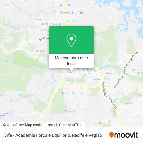 Afe - Academia Força e Equilíbrio mapa