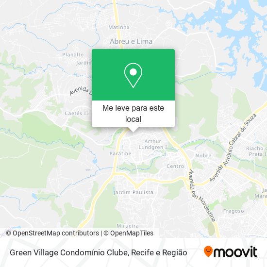 Green Village Condomínio Clube mapa