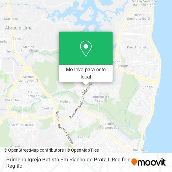 Primeira Igreja Batista Em Riacho de Prata I mapa