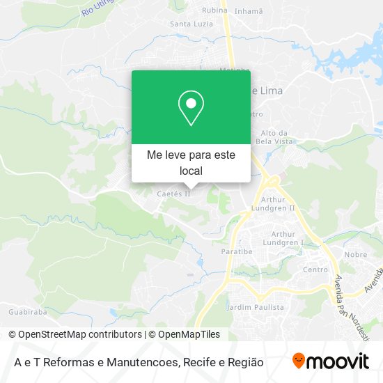 A e T Reformas e Manutencoes mapa