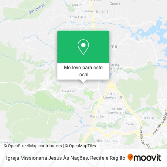 Igreja Missionaria Jesus Às Nações mapa