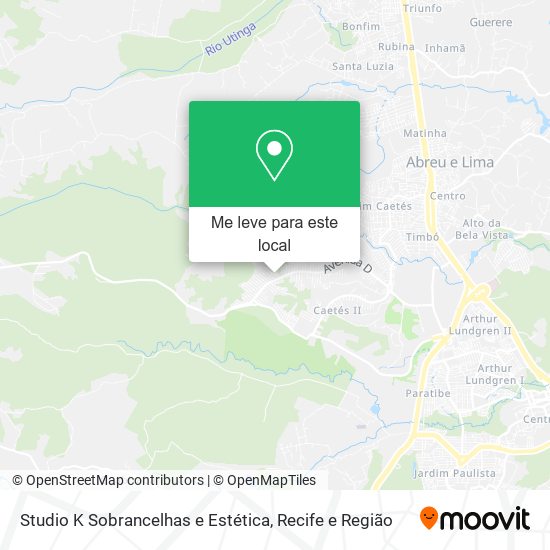 Studio K Sobrancelhas e Estética mapa