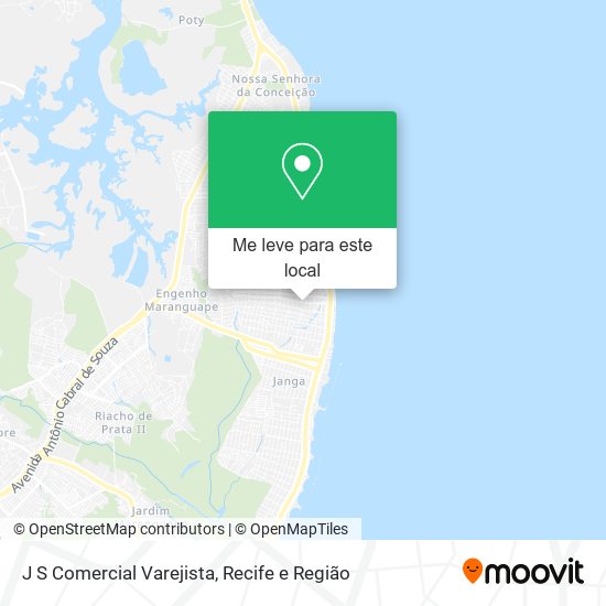 J S Comercial Varejista mapa