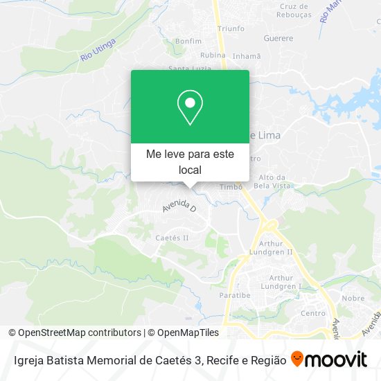 Igreja Batista Memorial de Caetés 3 mapa