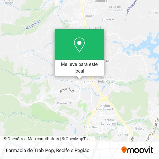 Farmácia do Trab Pop mapa