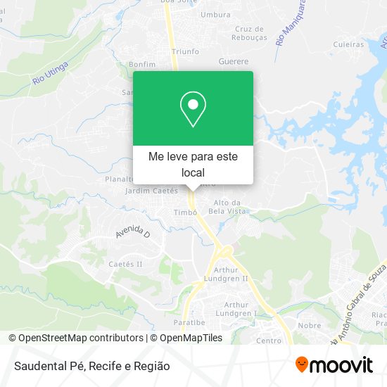 Saudental Pé mapa