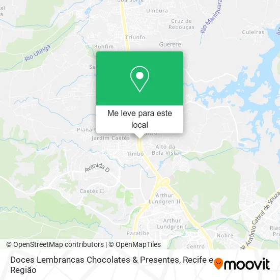 Doces Lembrancas Chocolates & Presentes mapa