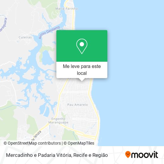 Mercadinho e Padaria Vitória mapa