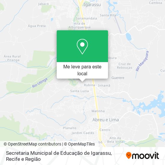 Secretaria Municipal de Educação de Igarassu mapa