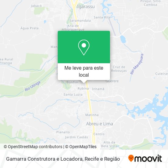 Gamarra Construtora e Locadora mapa