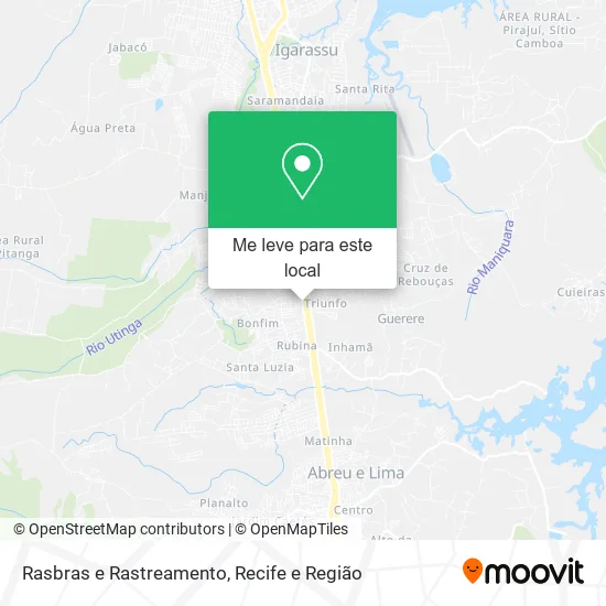 Rasbras e Rastreamento mapa