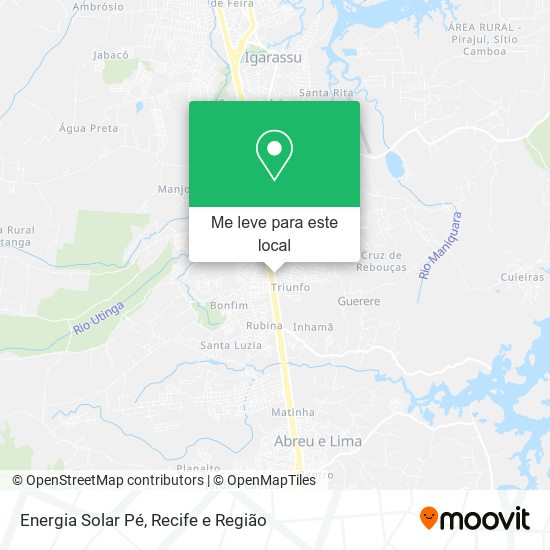Energia Solar Pé mapa