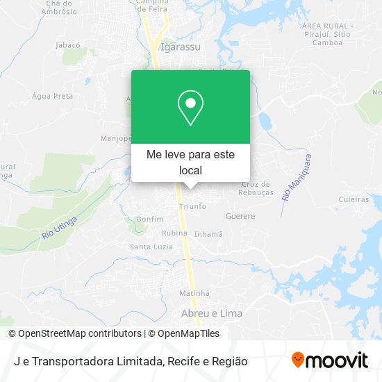 J e Transportadora Limitada mapa