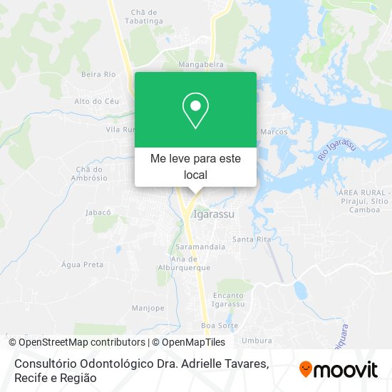 Consultório Odontológico Dra. Adrielle Tavares mapa