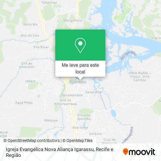 Igreja Evangélica Nova Aliança Igarassu mapa