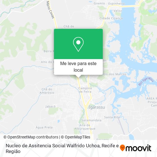 Nucleo de Assitencia Social Walfrido Uchoa mapa