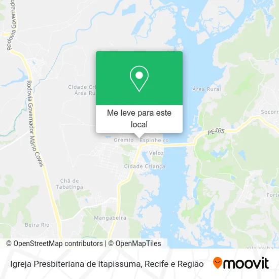 Igreja Presbiteriana de Itapissuma mapa