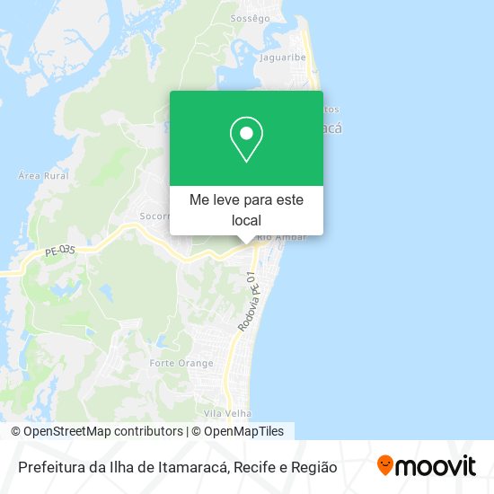 Prefeitura da Ilha de Itamaracá mapa