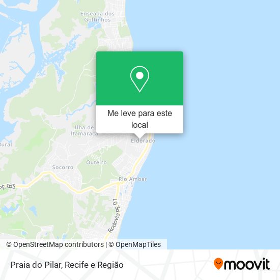 Praia do Pilar mapa