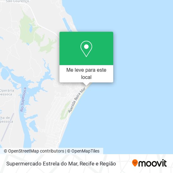 Supermercado Estrela do Mar mapa