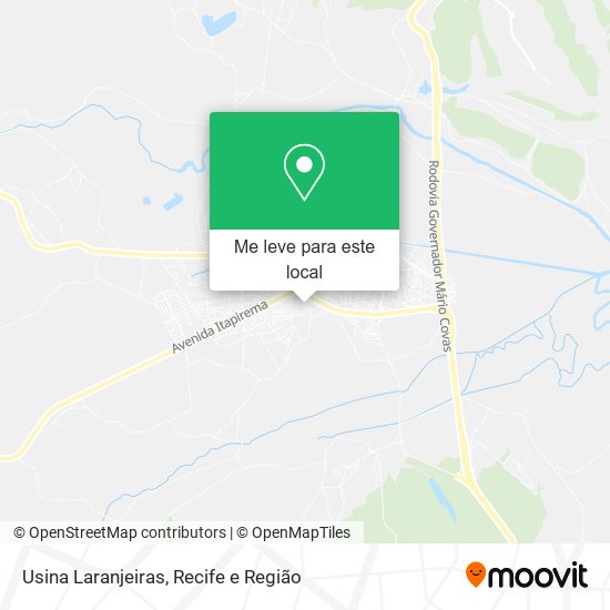Usina Laranjeiras mapa