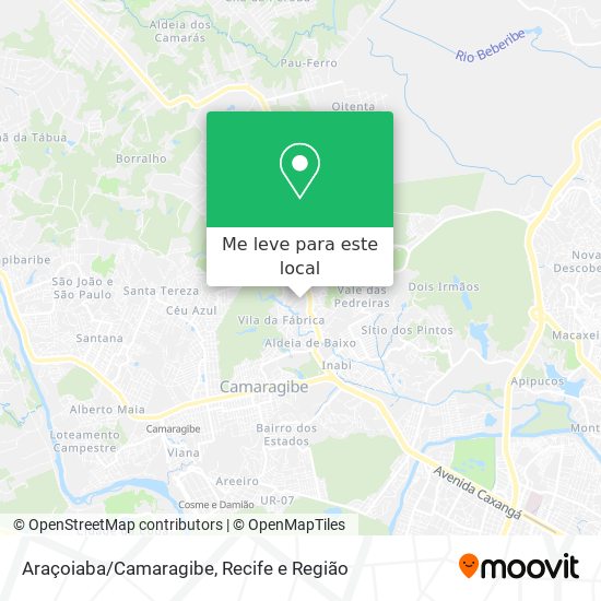 Araçoiaba/Camaragibe mapa