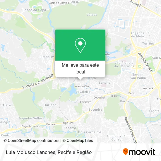 Lula Molusco Lanches mapa