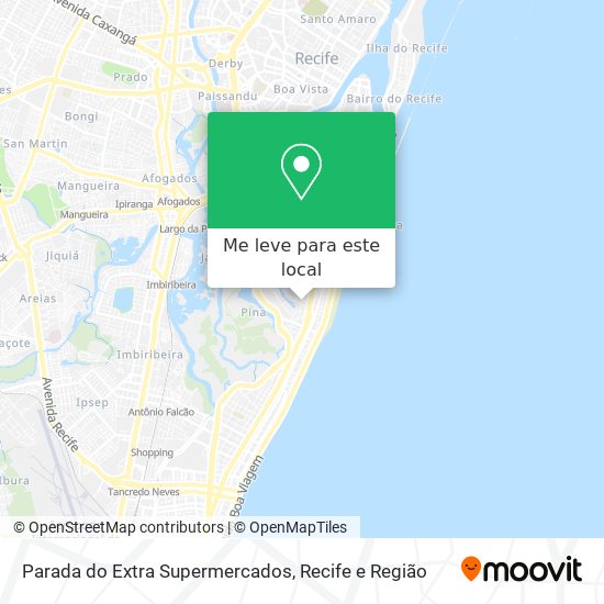 Parada do Extra Supermercados mapa