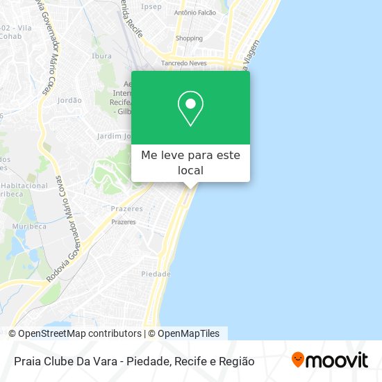 Praia Clube Da Vara - Piedade mapa
